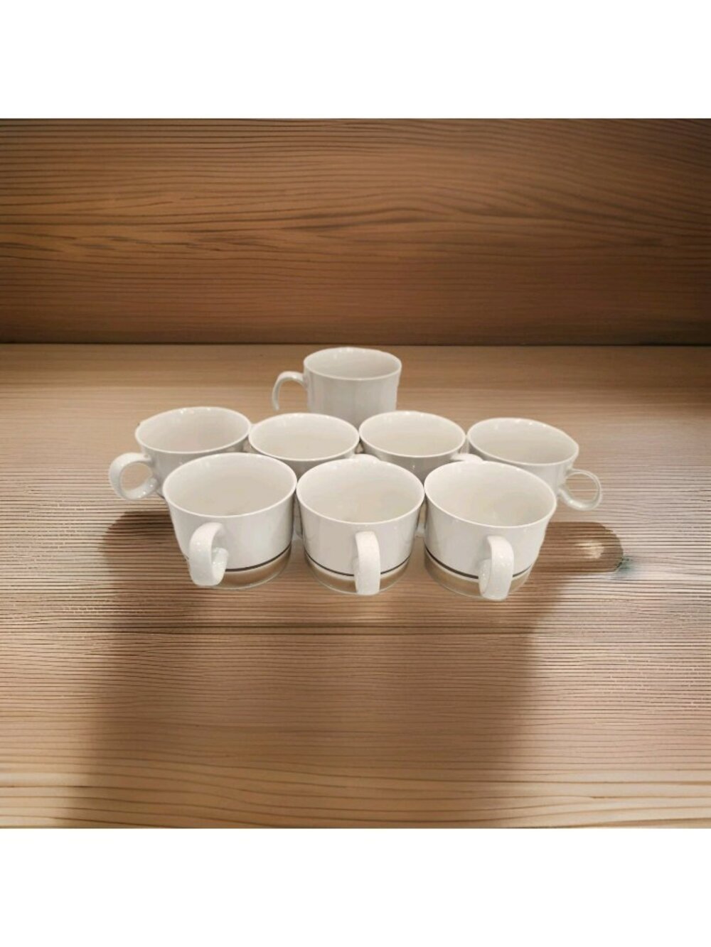 VTG Hearthside Water Colors Stoneware 7 Tea Cups 1 Coffee Mug Made in Japan
